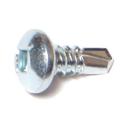 Midwest Fastener Self-Drilling Screw, #10 x 1/2 in, Zinc Plated Steel Pan Head Square Drive, 100 PK 08810